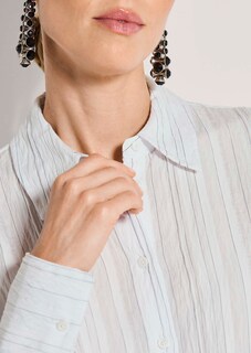 Hemdbluse mit feinen Streifen thumbnail 6