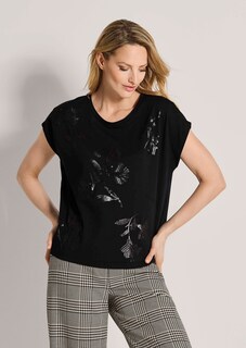 Shirt mit floralem Pailletten-Motiv thumbnail 2