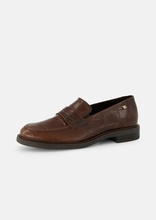 Leather loafers with crocodile embossing thumbnail 1