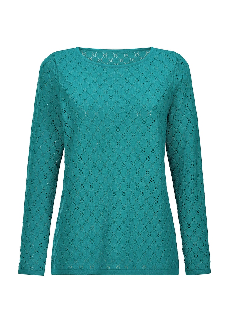Strickpullover mit Wabenstruktur