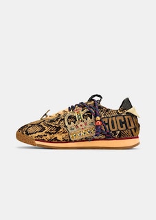 Trainers made from pony-hair leather with a reptile print thumbnail 4