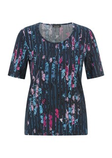 Shirt van viscose met bloemen en verticale strepen thumbnail 6
