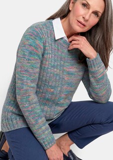 Pflegeleichter Strickpullover in Melange-Optik thumbnail 4