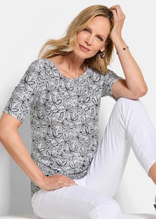 T-shirt en jersey avec imprimé floral thumbnail 4