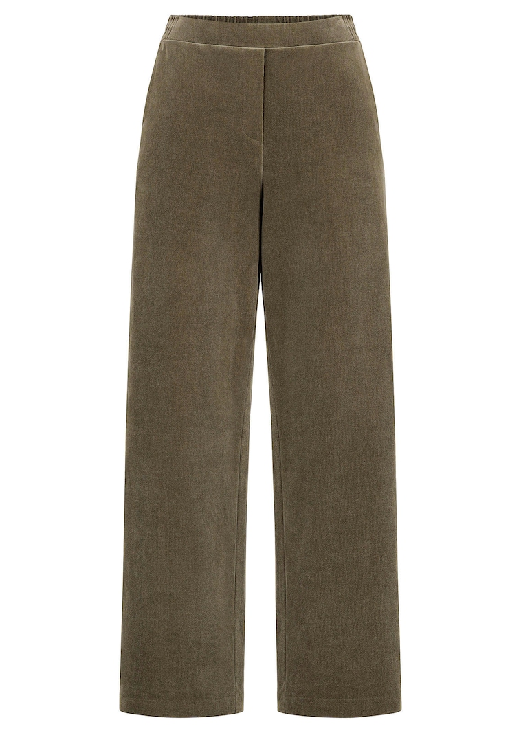 Pantalon large en velours côtelé VERA avec taille élastique