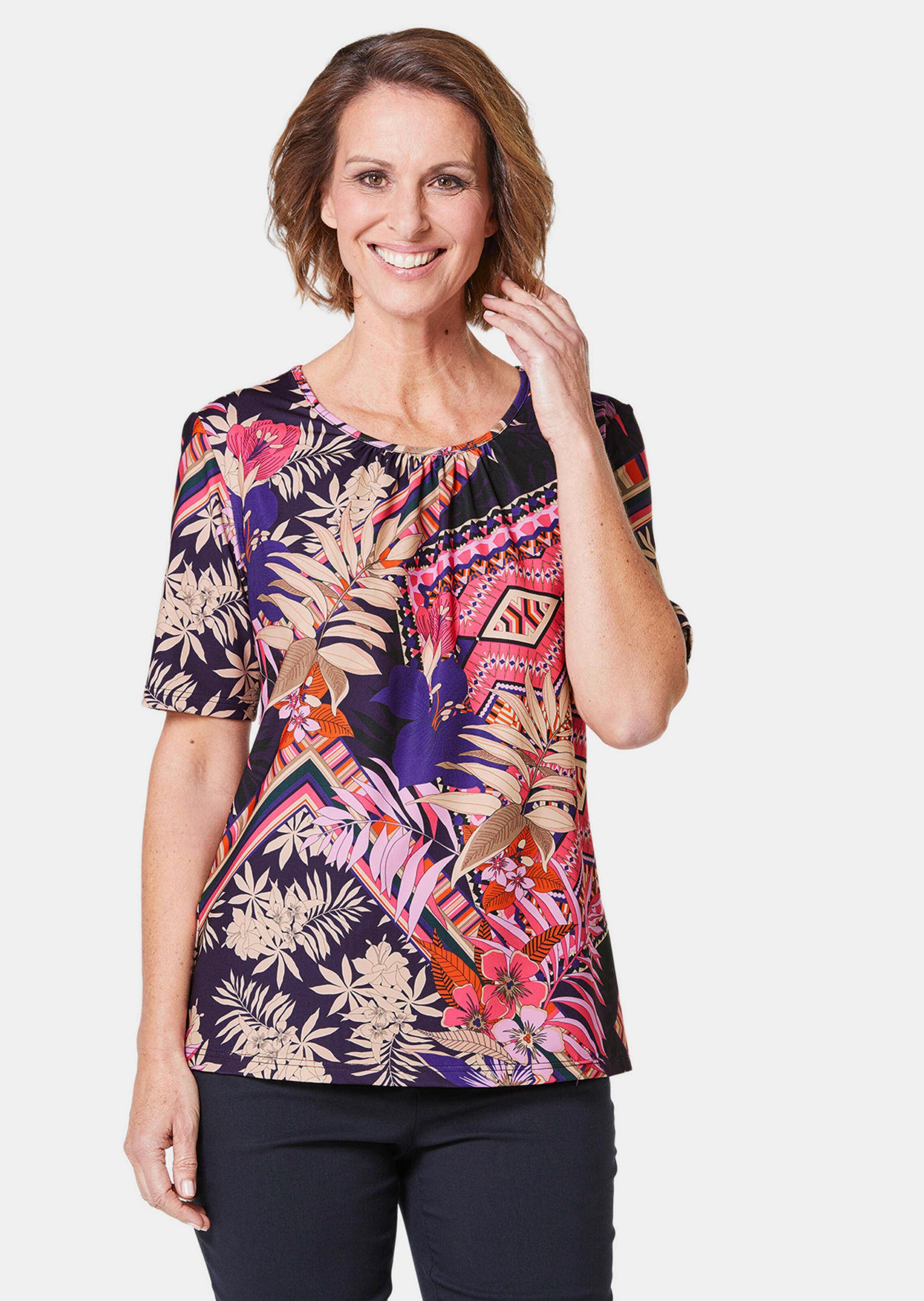 T-shirt extensible avec imprimé mode
