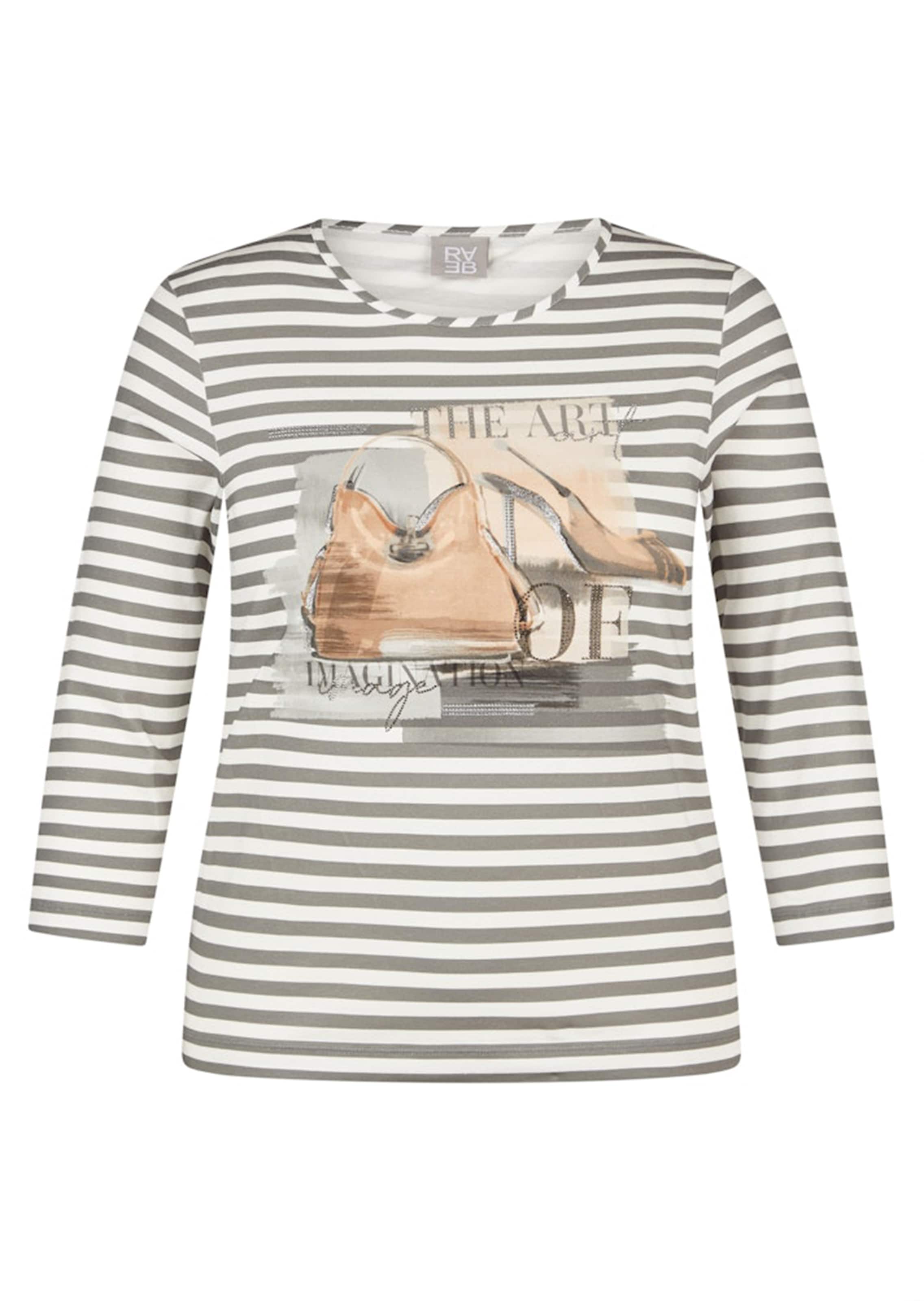 Gestreept shirt met glinsterende print voor