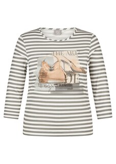 T-shirt à rayures avec imprimé scintillant devant thumbnail 6