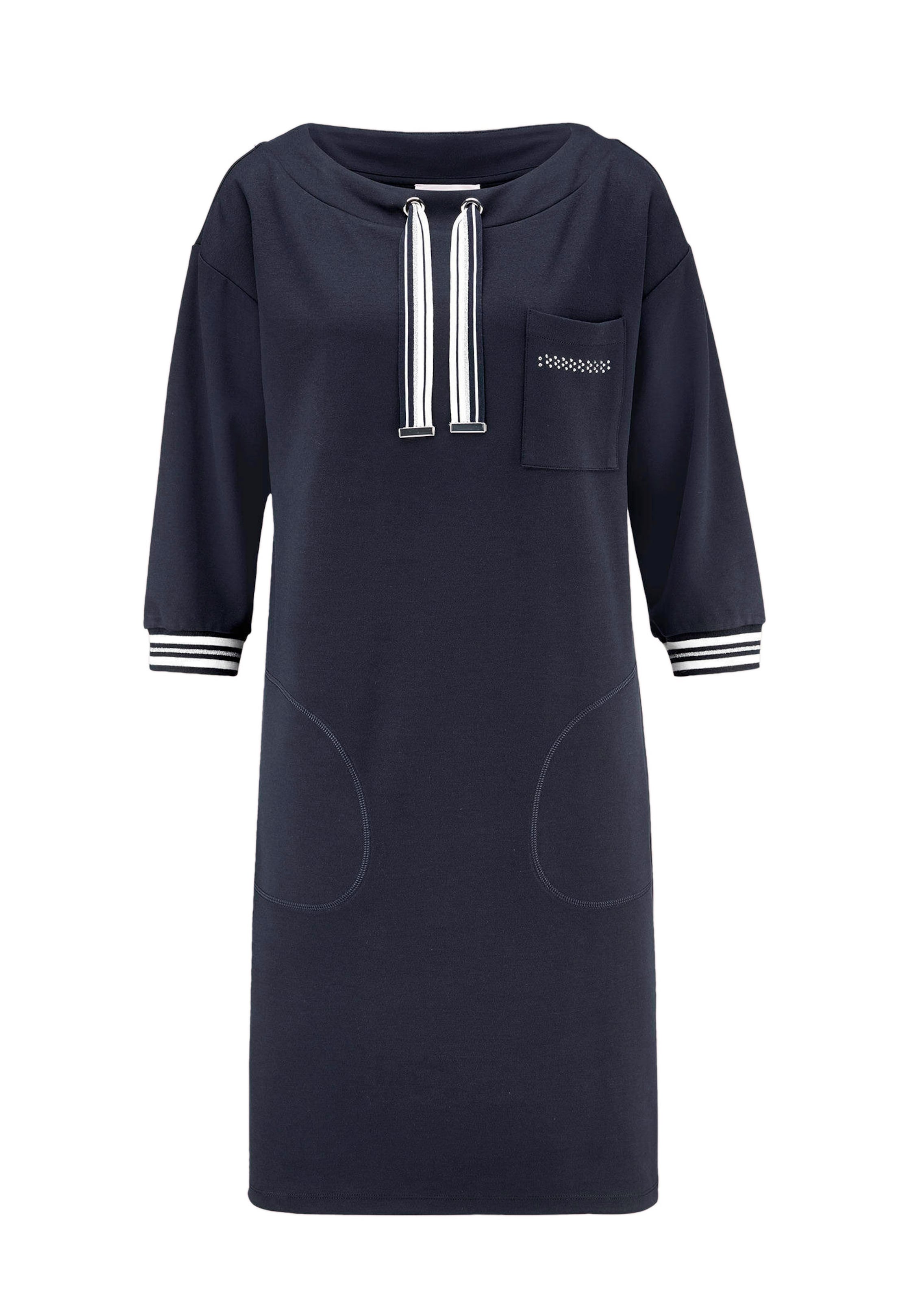 Jersey jurk met opstaande kraag