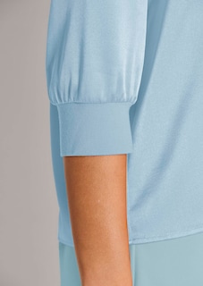 Blusenshirt aus Seidenstretch mit V-Ausschnitt thumbnail 6