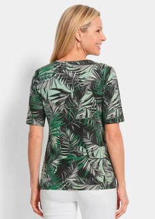 Viskoseshirt mit Palmenprint thumbnail 3