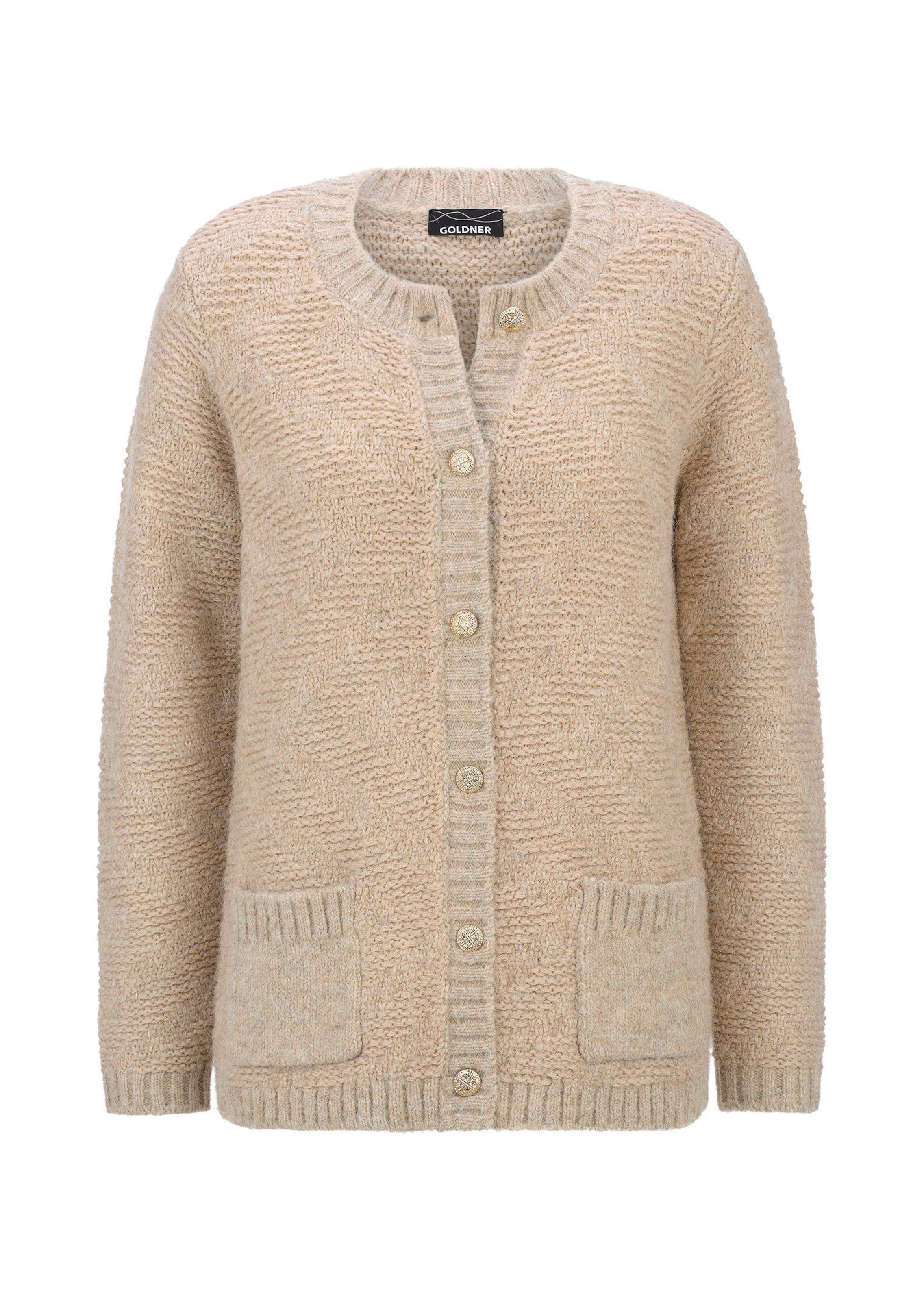 Strickjacke mit Merinowolle im Zickzack-Muster