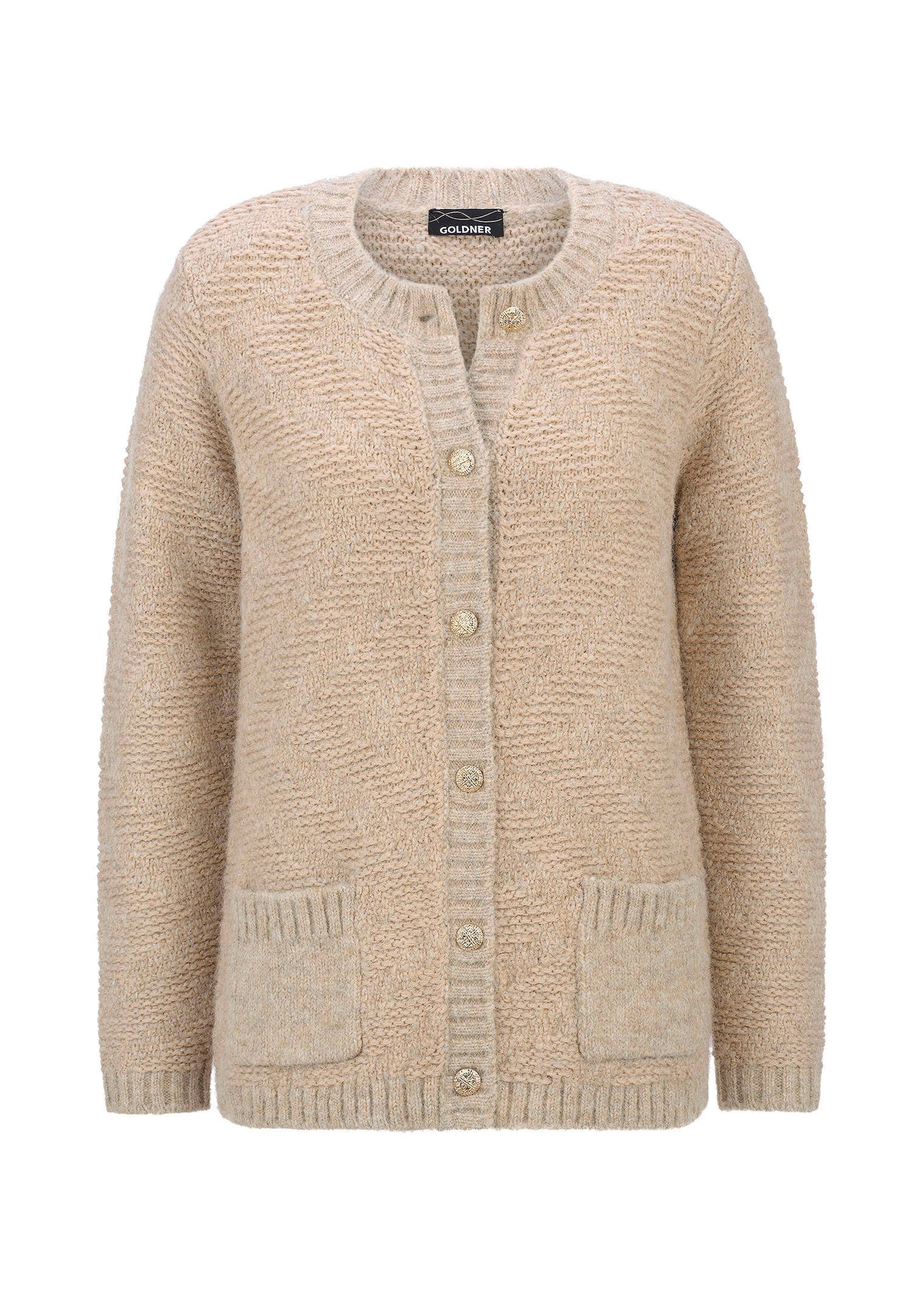 Tricot jasje van merinowol met zigzagpatroon
