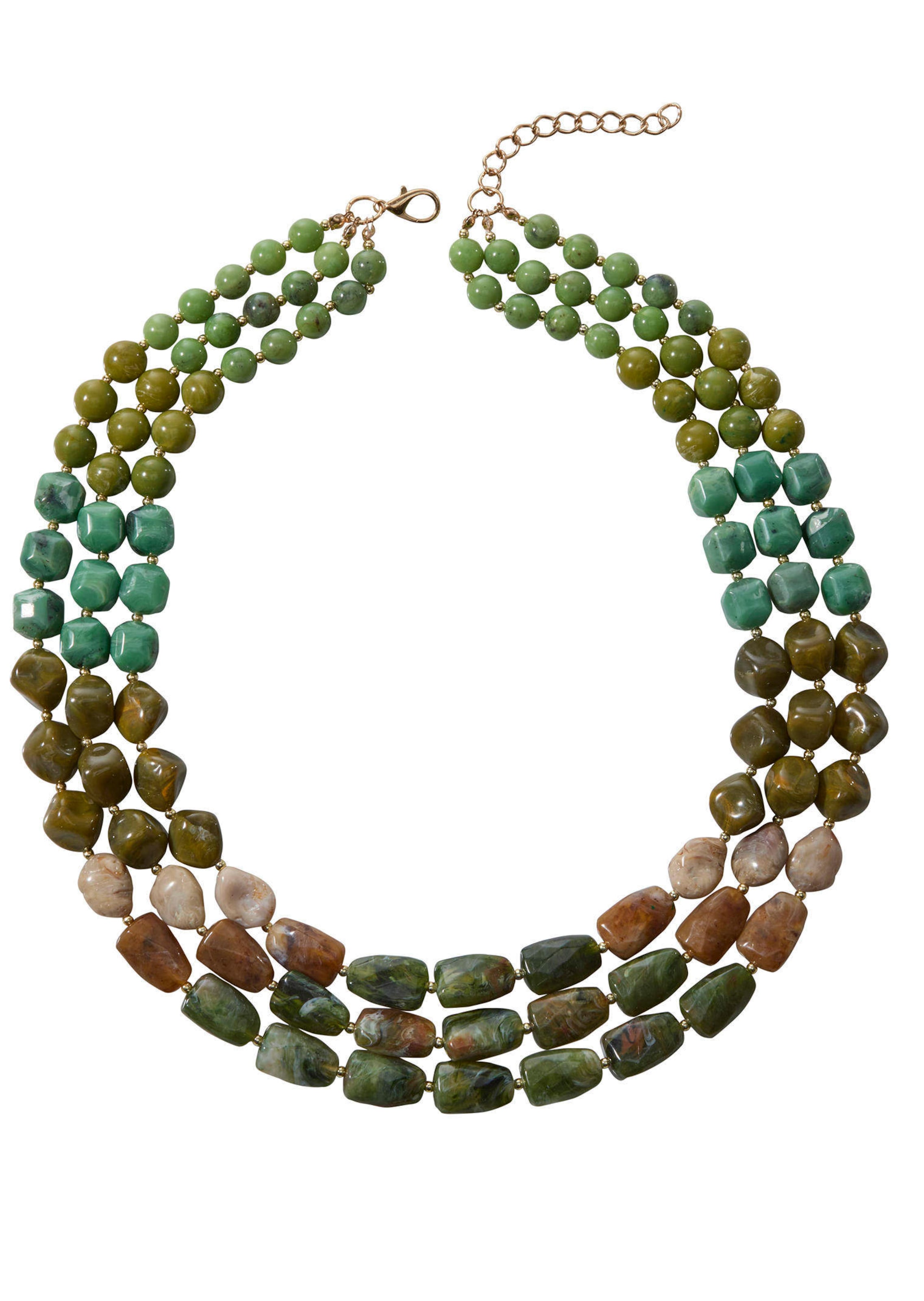 Parelketting in natuursteenlook