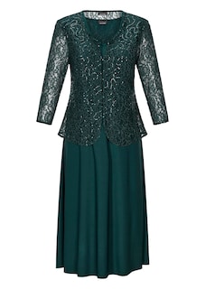 Robe avec veste en dentelle et paillettes thumbnail 6