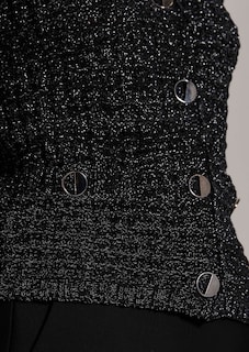 Grobstrickjacke mit Glanzgarn und modischen Knöpfen thumbnail 6