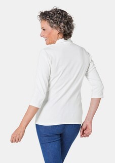 Polo avec broderie en pur coton thumbnail 3