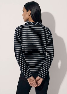 Sweatshirt mit Streifen und Pailletten thumbnail 4