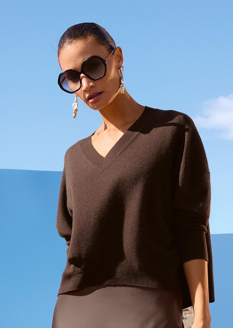 Oversize-Pullover aus Schurwolle und Kaschmir
