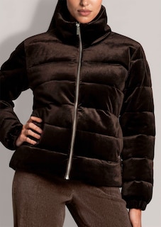 Modische Samt-Steppjacke thumbnail 6
