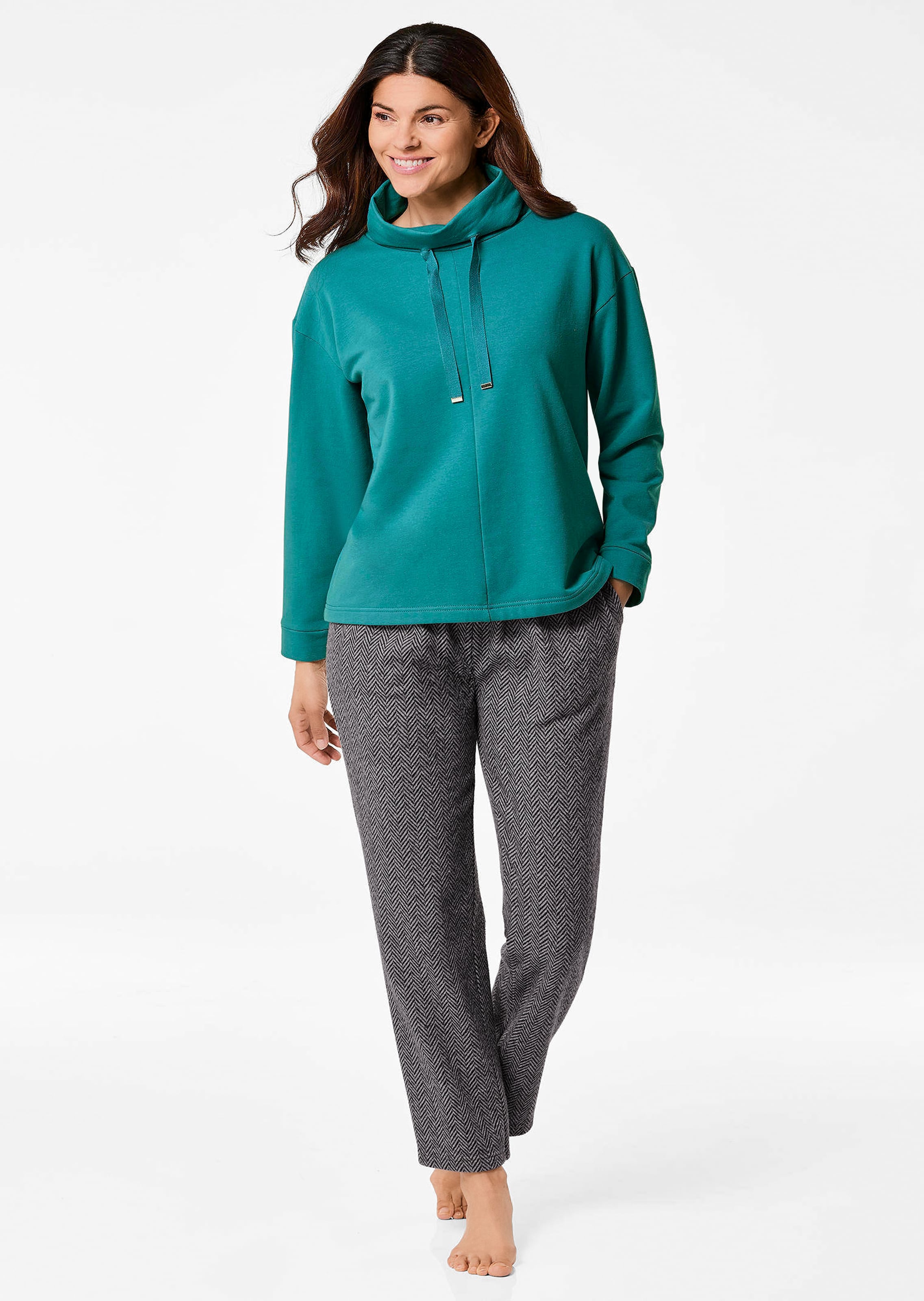 Sweatshirt mit hohem Kragen