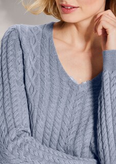 Pull en cachemire à col en V thumbnail 6