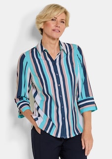 Pflegeleichte Hemdbluse mit Streifen thumbnail 4