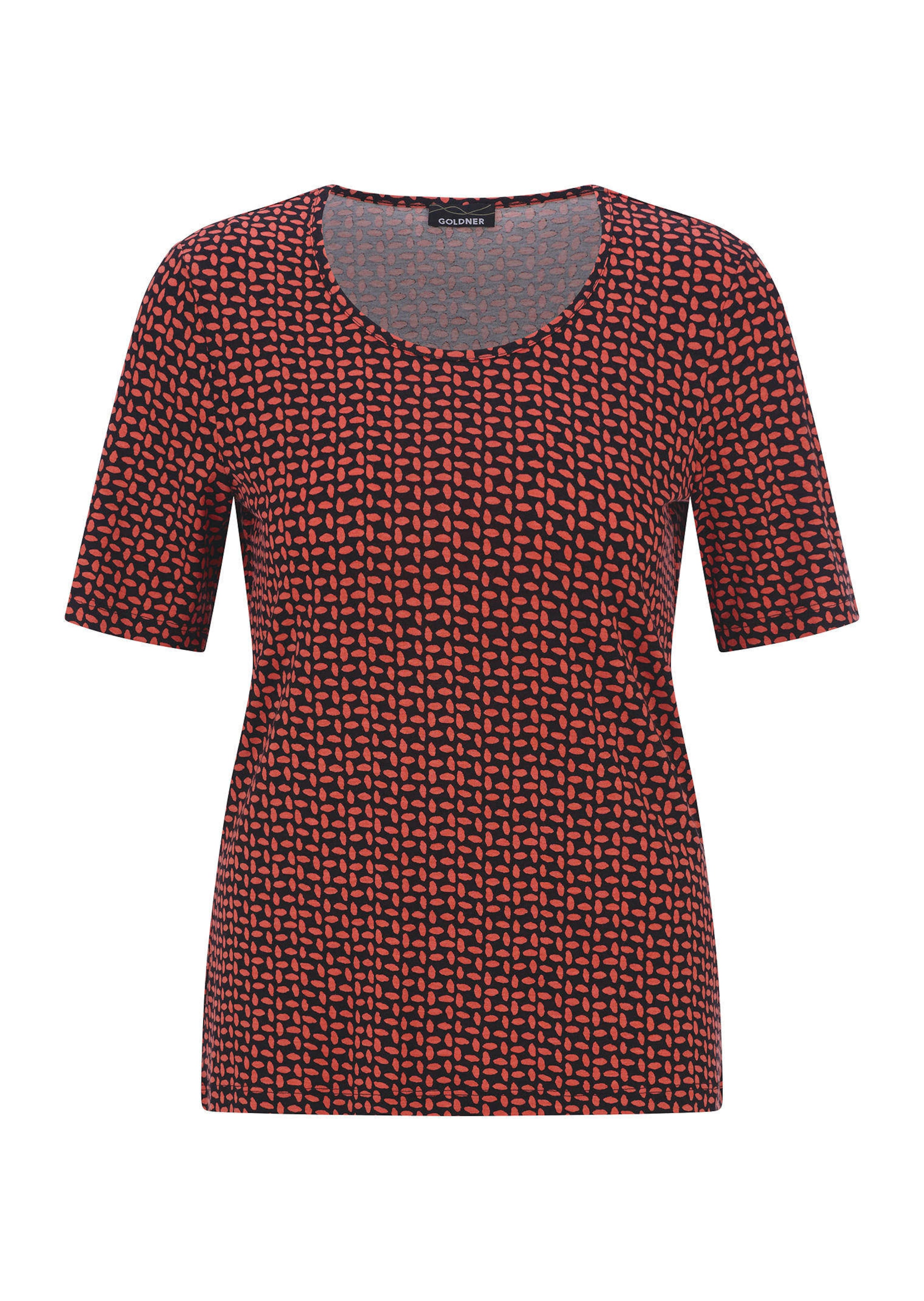 Shirt van viscose met geometrische minimal print