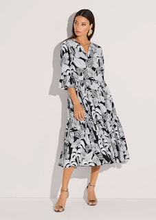 Kleid mit sommerlichem Print in leichter Viskosequalität thumbnail 3