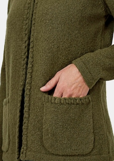 Flauschige Strickjacke mit dekorativen Kanten thumbnail 5