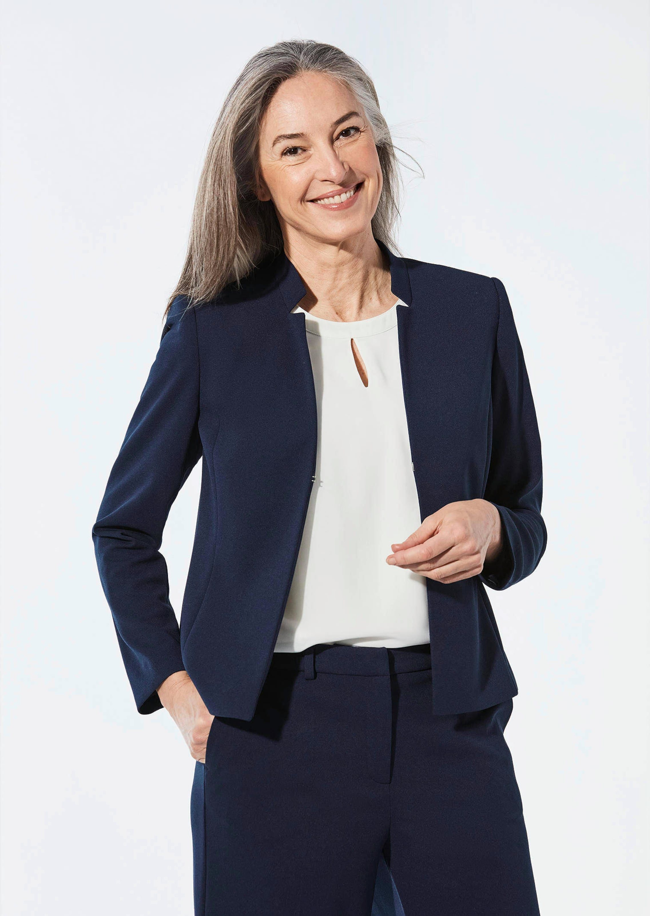 Blazer mit Stehkragen