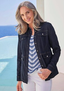 Veste en jean aux détails sport thumbnail 7