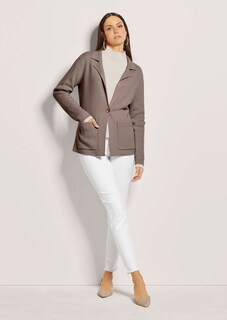 Gebreide blazer met kasjmier thumbnail 2