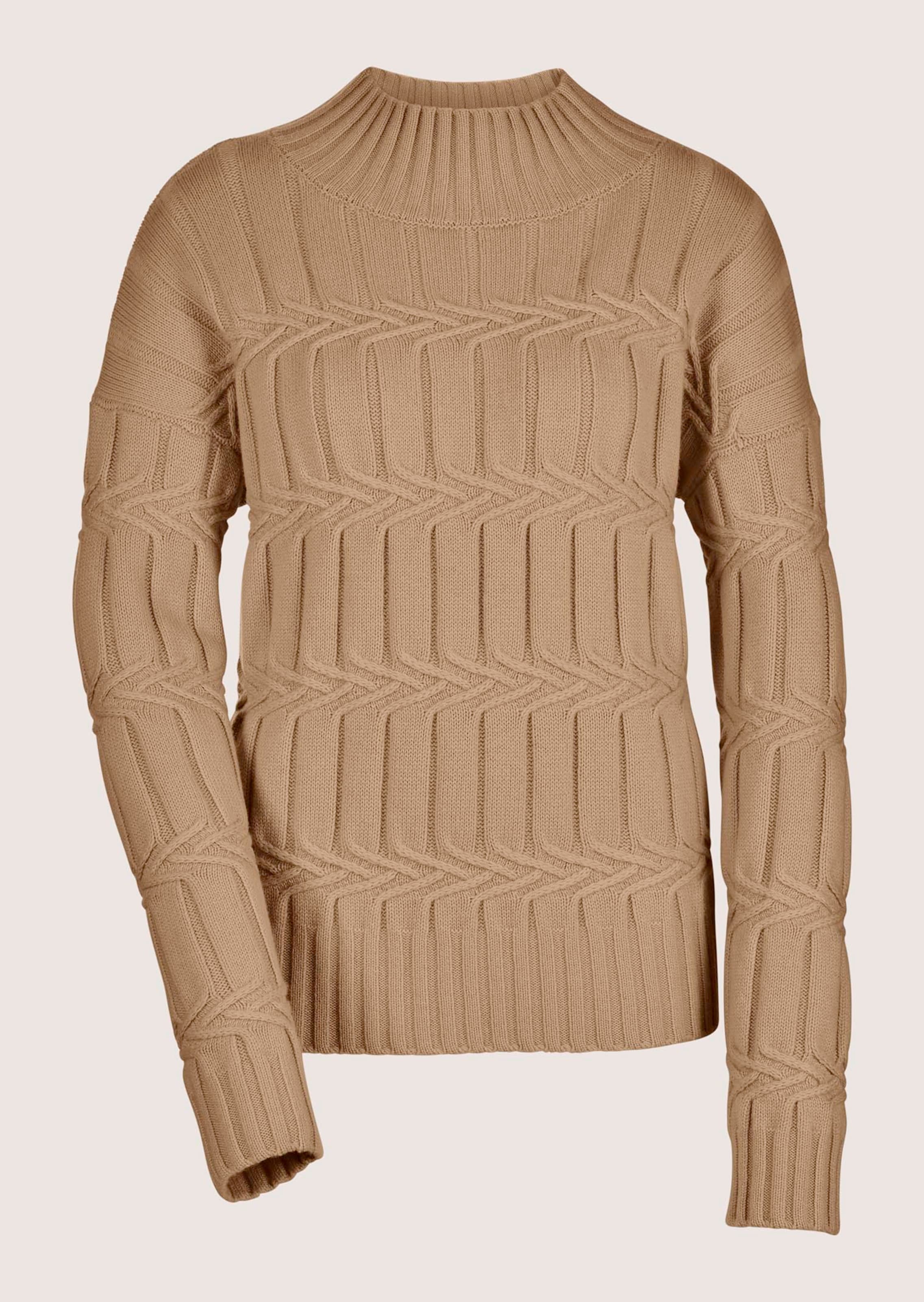Stehkragen-Pullover mit Zopfmuster thumbnail 7