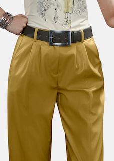 Verkürzte Hose aus softem Lederimitat thumbnail 3