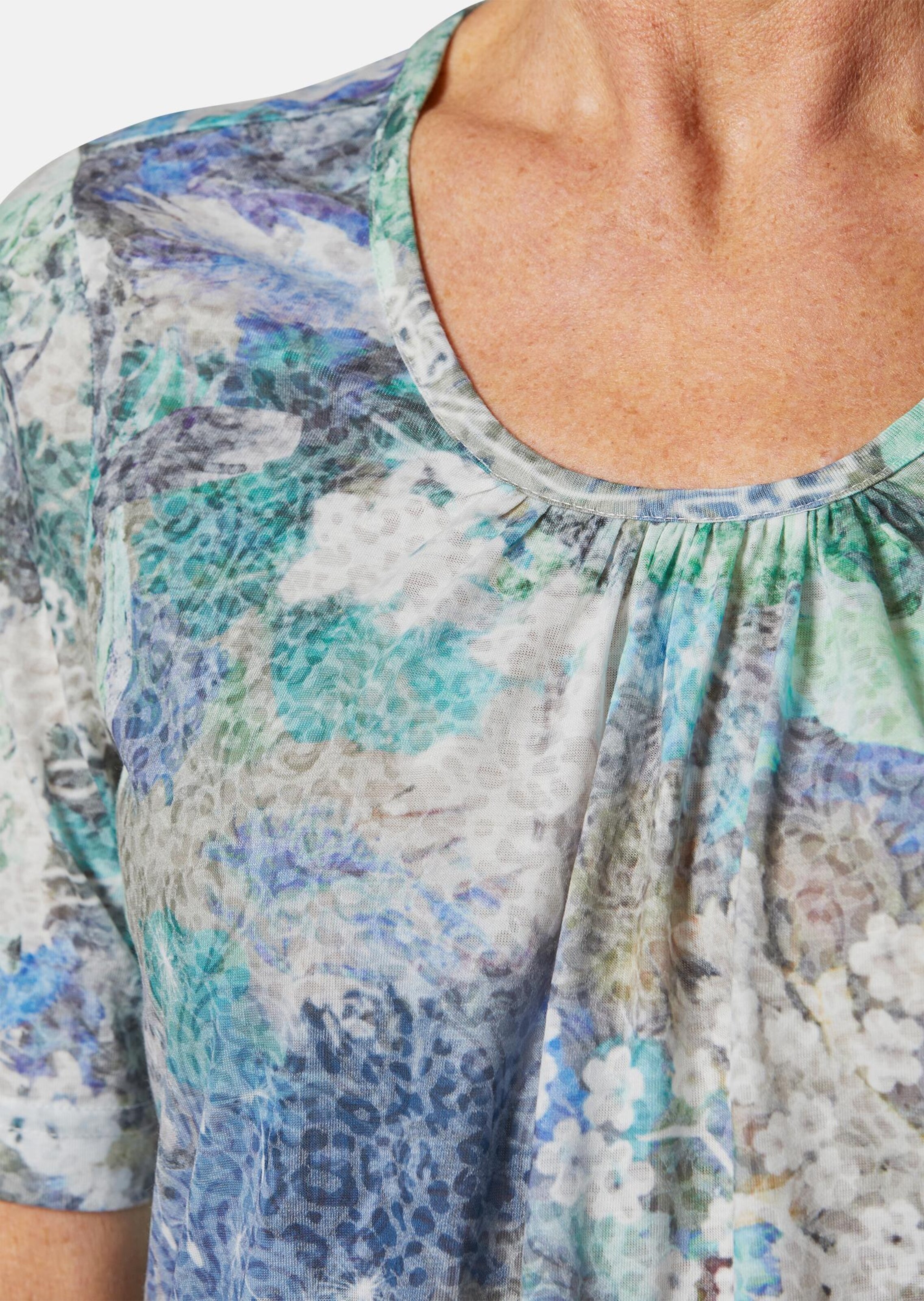Magnifique T-shirt en tissu dévoré thumbnail 5