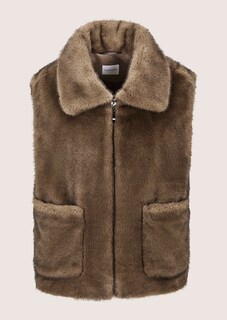 Gilet van imitatiebont met ritssluiting thumbnail 7
