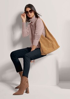 Kaschmir-Strickjacke mit tiefem V-Ausschnitt und Bindeband thumbnail 5