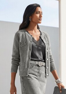 Kaschmir-Strickjacke mit Handstickerei thumbnail 1