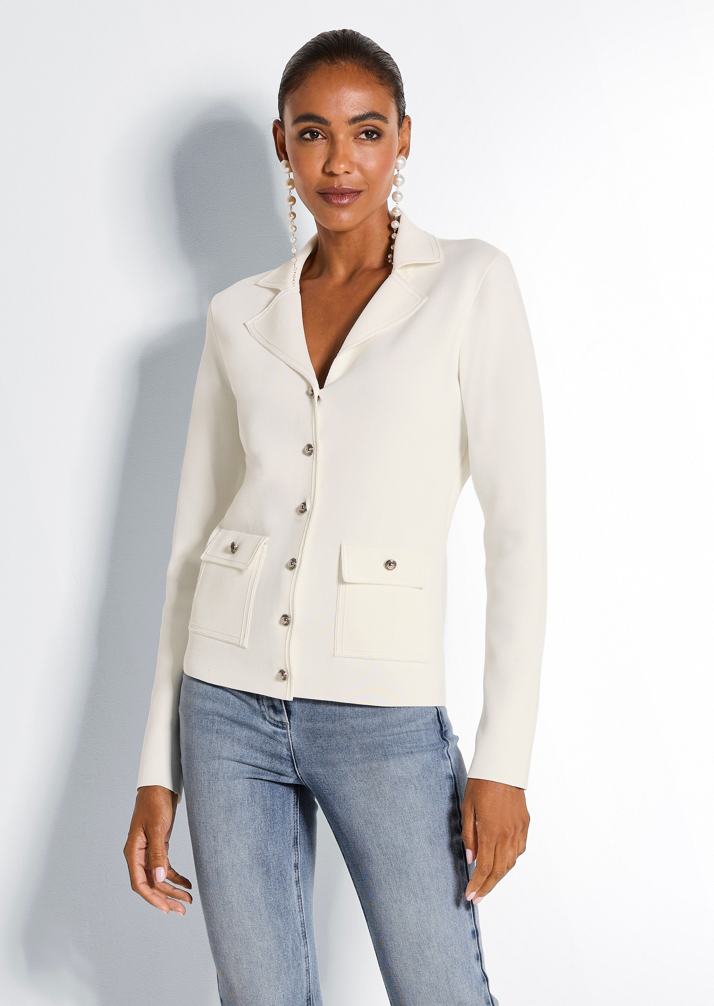 Blazer aus Milano-Strick