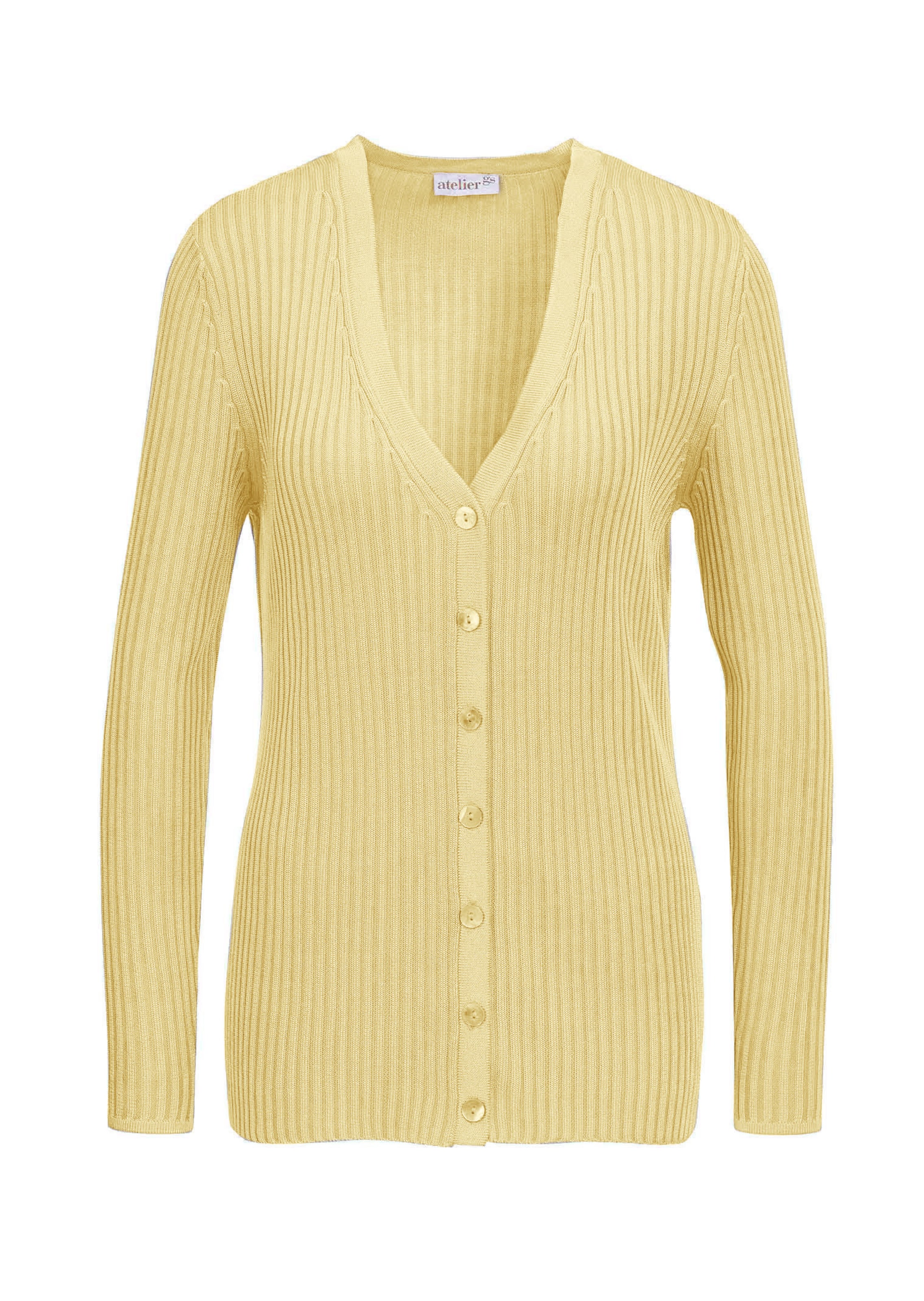 Onderhoudsarm tricot jasje met hoogwaardige ribstructuur