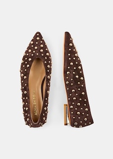 Ballerinas aus Leder mit goldfarbenen Nieten thumbnail 2
