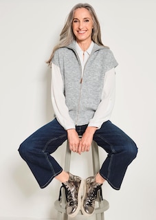 Gilet en tricot avec fermeture zippée thumbnail 7