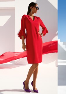 Kleid mit Volant-Ärmeln und Taschen thumbnail 1