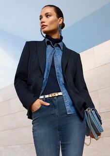 Blazer à rayures avec paillettes thumbnail 1