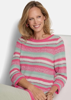 Ringelpullover mit U-Boot-Ausschnitt thumbnail 4