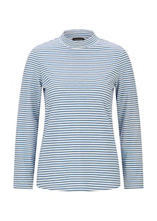 Langarmshirt mit Ringel und Stehkragen thumbnail 6