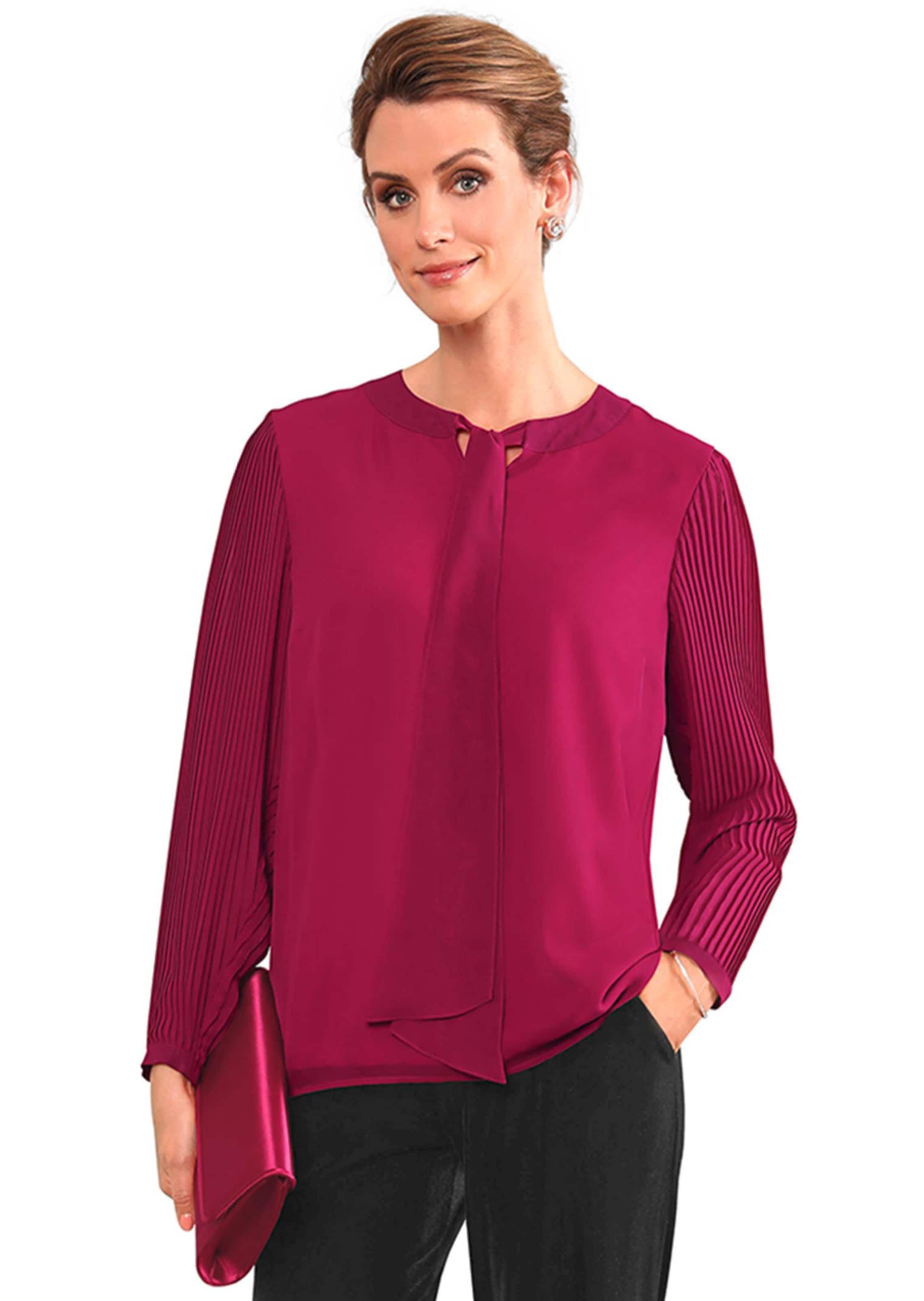 Schluppenbluse mit aufregenden Plisseedetails