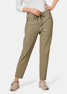 Sportieve joggpants van gestructureerd materiaal thumbnail 1