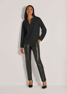 Jersey-Bluse mit raffiniertem Ausschnitt thumbnail 3